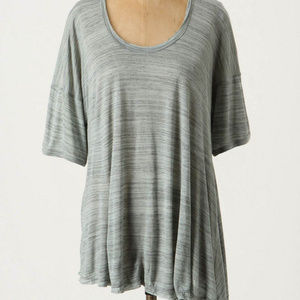Anthropologie Viscous Scoopneck Relaxed Asymmetrical Tee T-Shirt By Madigan Sz S